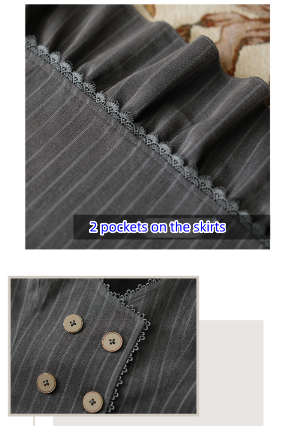 North of the Forest Classic Lolita Striped Vest and Skirt Set - image 29