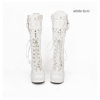 Sweet Multicolor Thick Heel Lolita Boots - image 15
