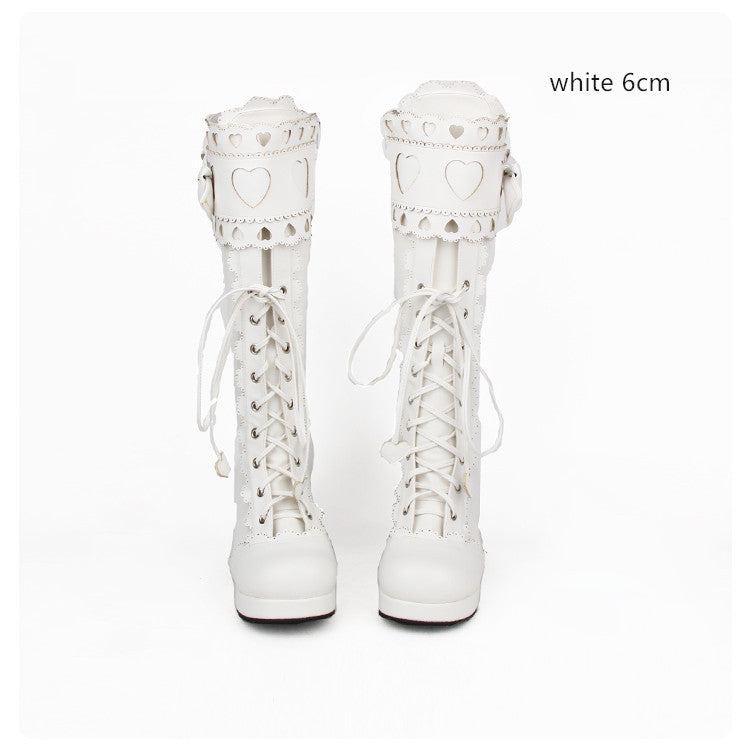 Sweet Multicolor Thick Heel Lolita Boots - image 15
