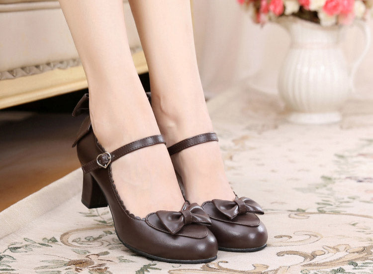 Kawaii Lolita Round Toe Shoes - image 25