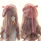 Sweet Woolen Lolita Lace Beret, Japanese Style - image 2