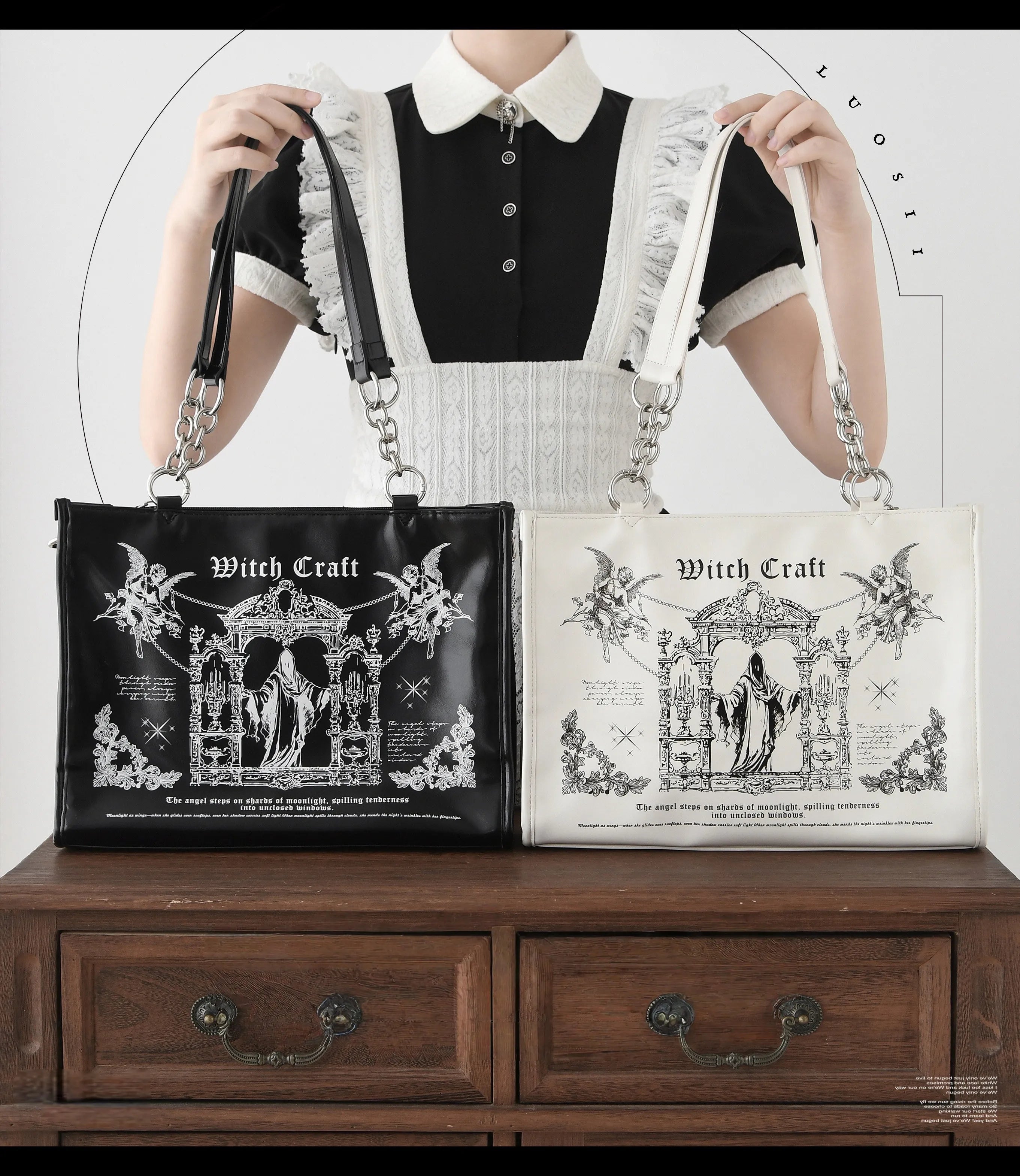 Sacred Oath - Large Printed Gothic Ita Shoulder Bag - image 5
