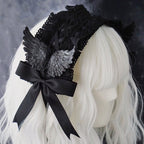 Black Wings Halloween Goth Lolita Hairband - image 1