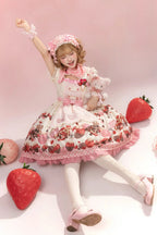 Peach Berry Charm - Sweet Lolita OP Dress and Accessories - image 2