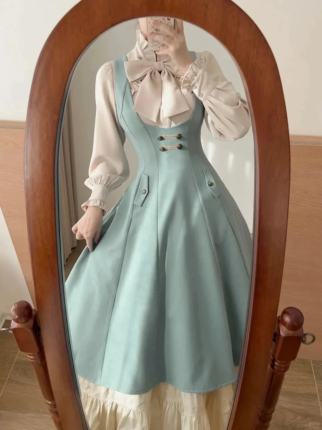 Forest Corridor 10-Panel Bustier Waist-Cinching Lolita JSK - image 10