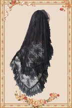 Gothic Lolita Veil with Double-Layer Lace Headdress - image 4