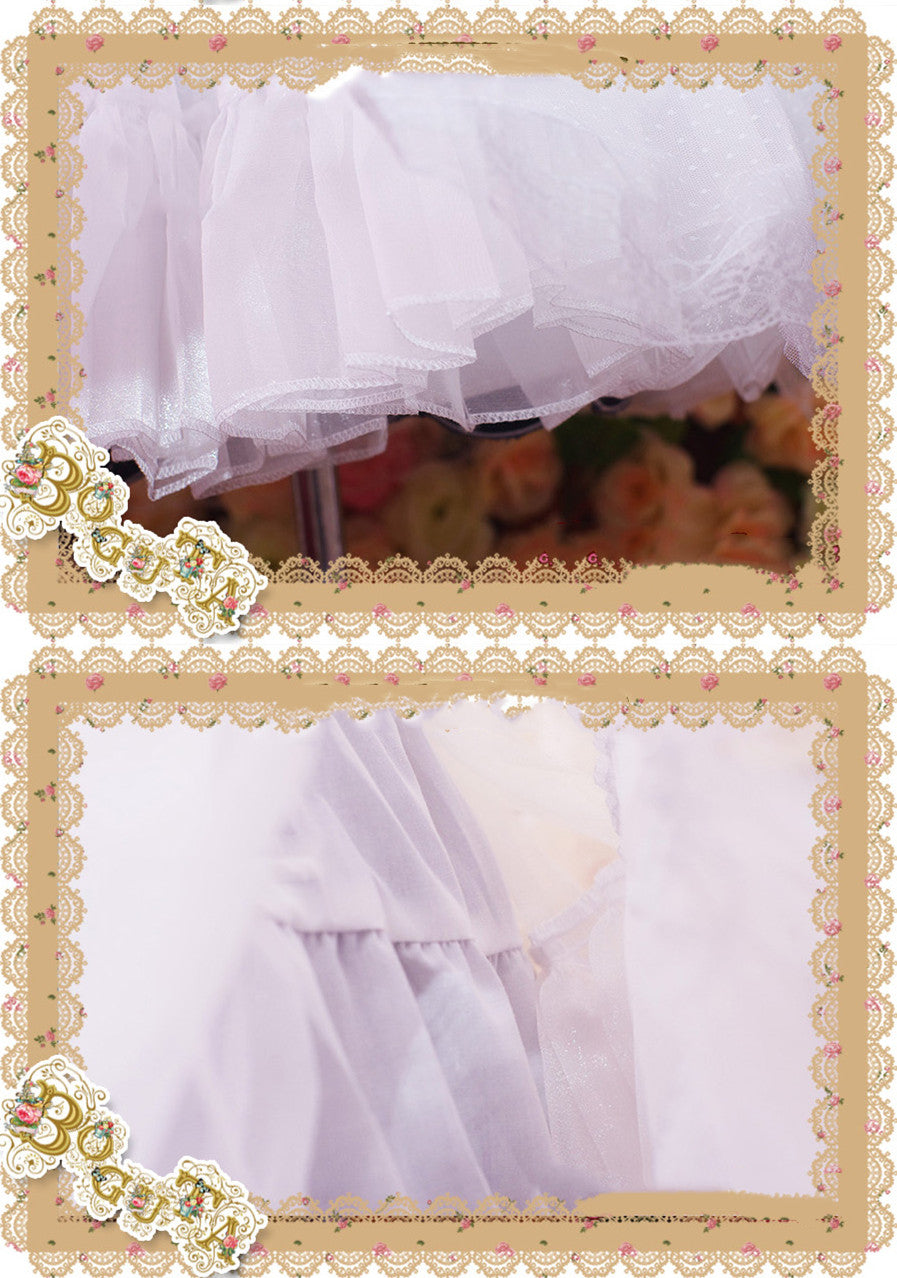 A-Line Casual Lolita Petticoat, Three-Layer Cotton Lace - image 6