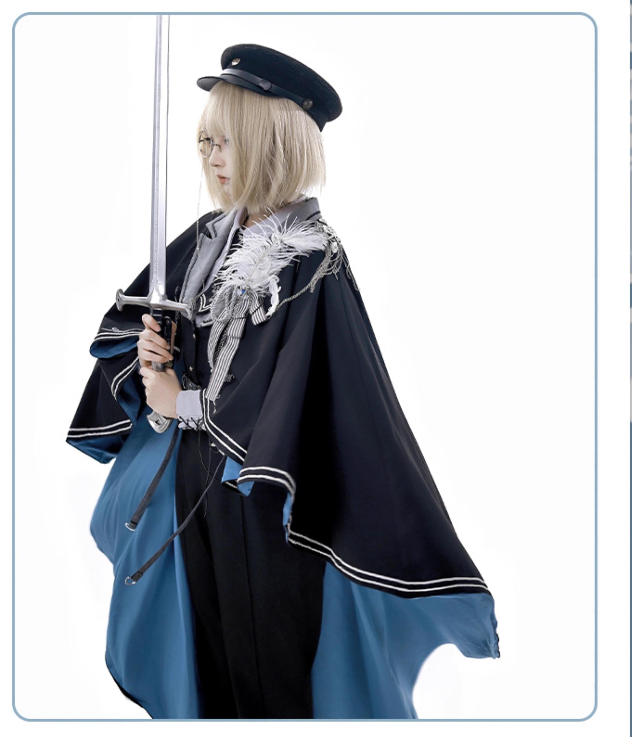 Dark Night Contract - Military Lolita Pants and Cape Collection - image 6
