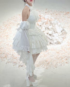 White Cutout Halter Neck JSK Lolita Dress | Diamond Honey - image 7