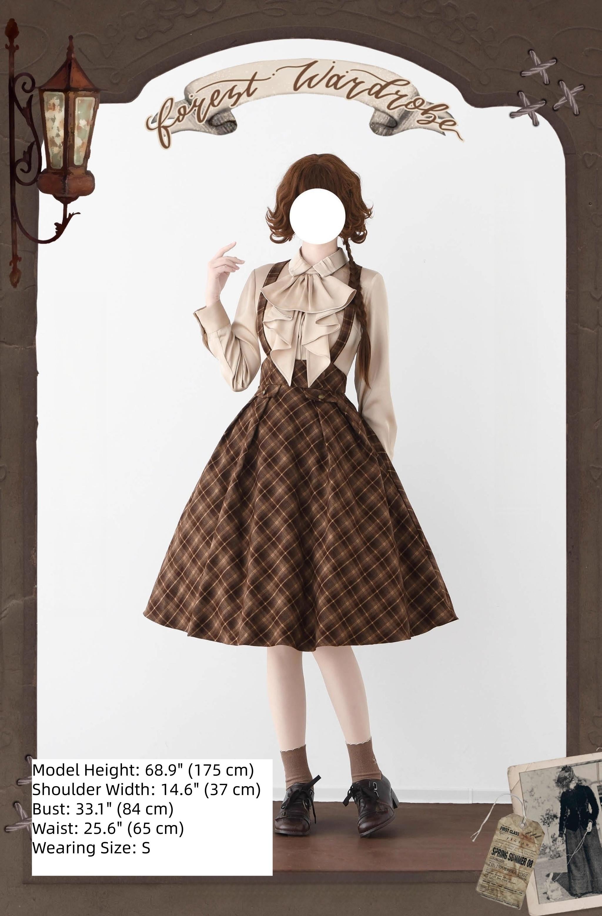 Forest Dew - Elegant Lolita Slim-Fit Shirt with Detachable Jabot - image 9