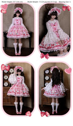 Strawberry Parfait - Strawberry Print Sweet Lolita JSK Dress, Side Pocket and Accessories - image 14
