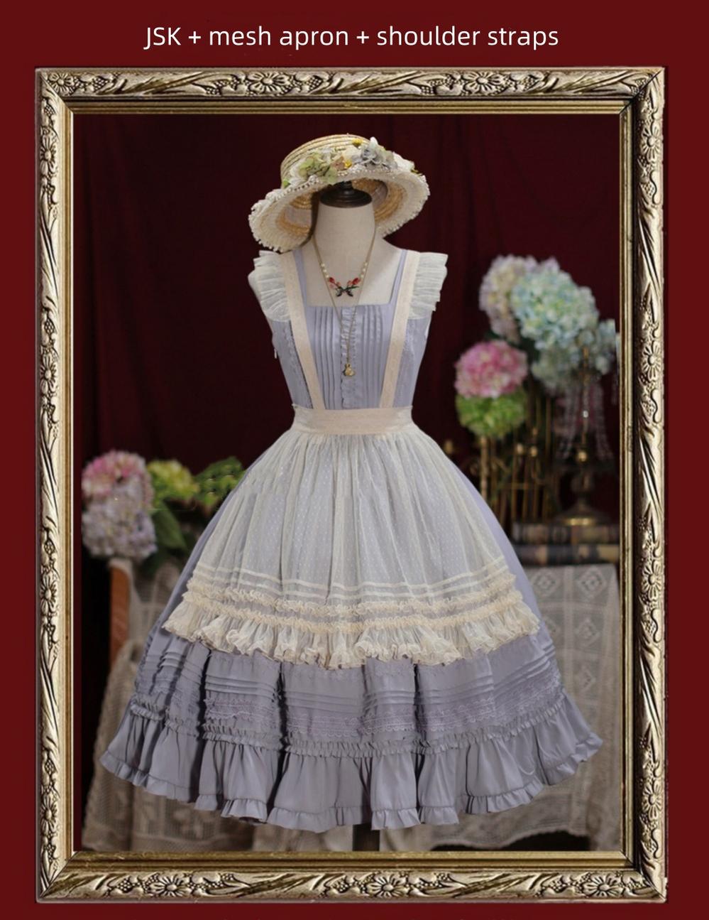 Nocturne Reminiscence - Elegant Lolita JSK Dress Multi-Wear Apron Dress Set - image 30