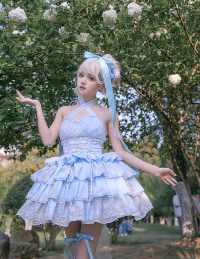 Endless Summer - Bridal Wedding Lolita JSK Open-Back Dress - image 9