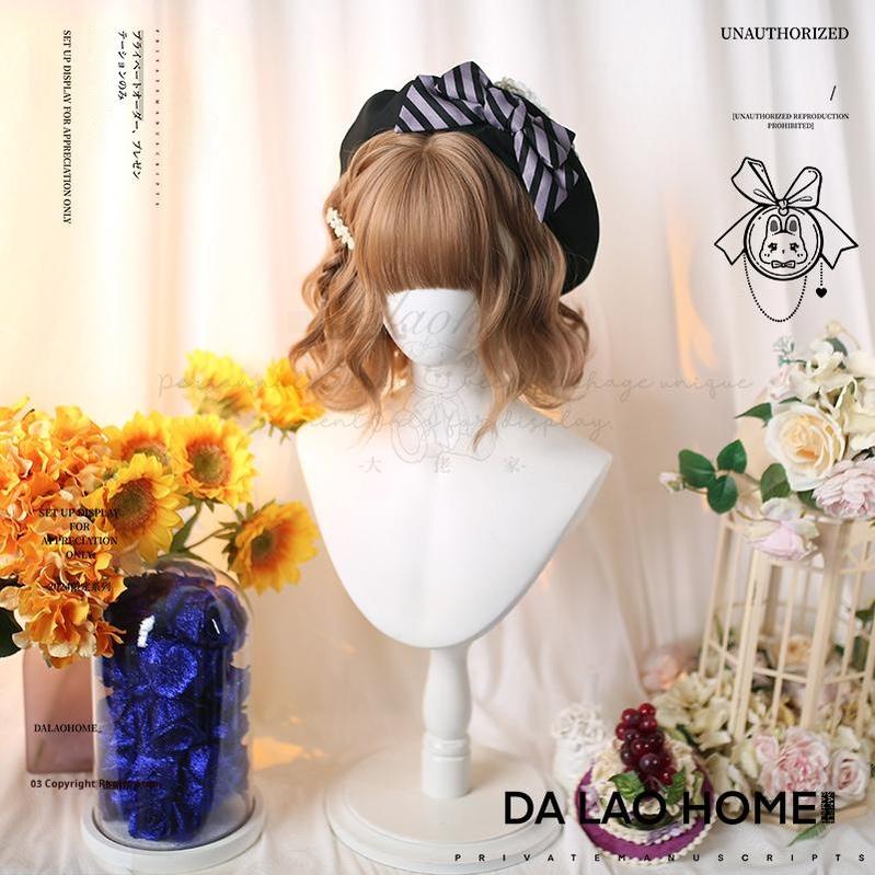 Kawaii Short Curly Lolita Wig with Bangs - image 4