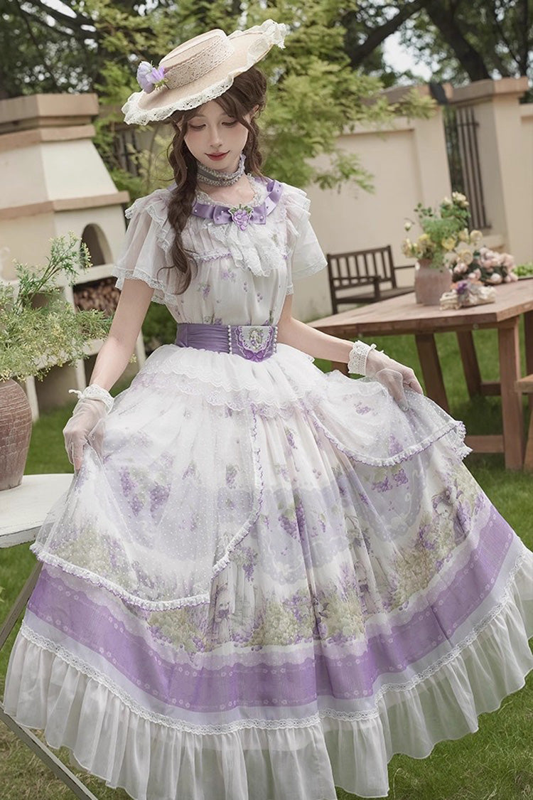 Rabbit Vine Story - Sweet Lolita Top, Skirt & Necklace Set - image 3