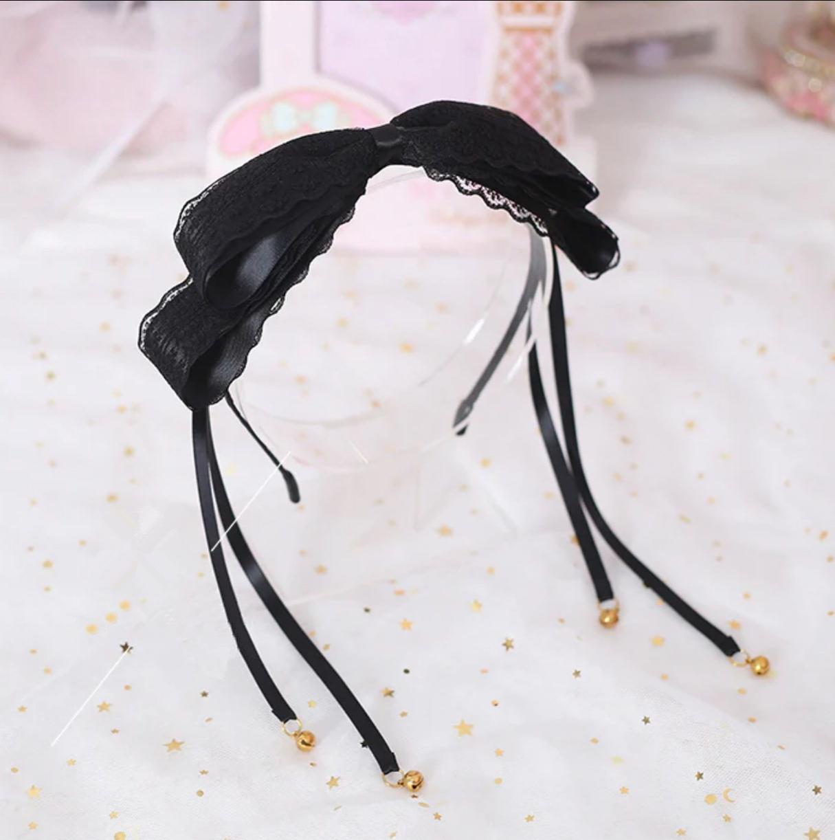 Bell and Lace Sweet Lolita Bow Hair Accessory - image 1