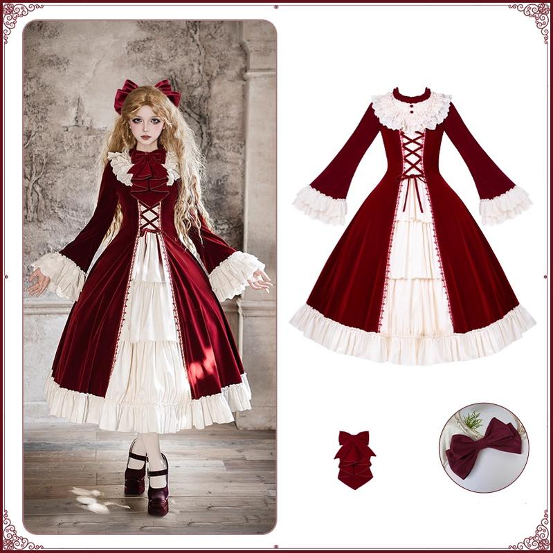 The Nutcracker - Winter Classic Lolita OP Dress, Front Opening and Accessories - image 23