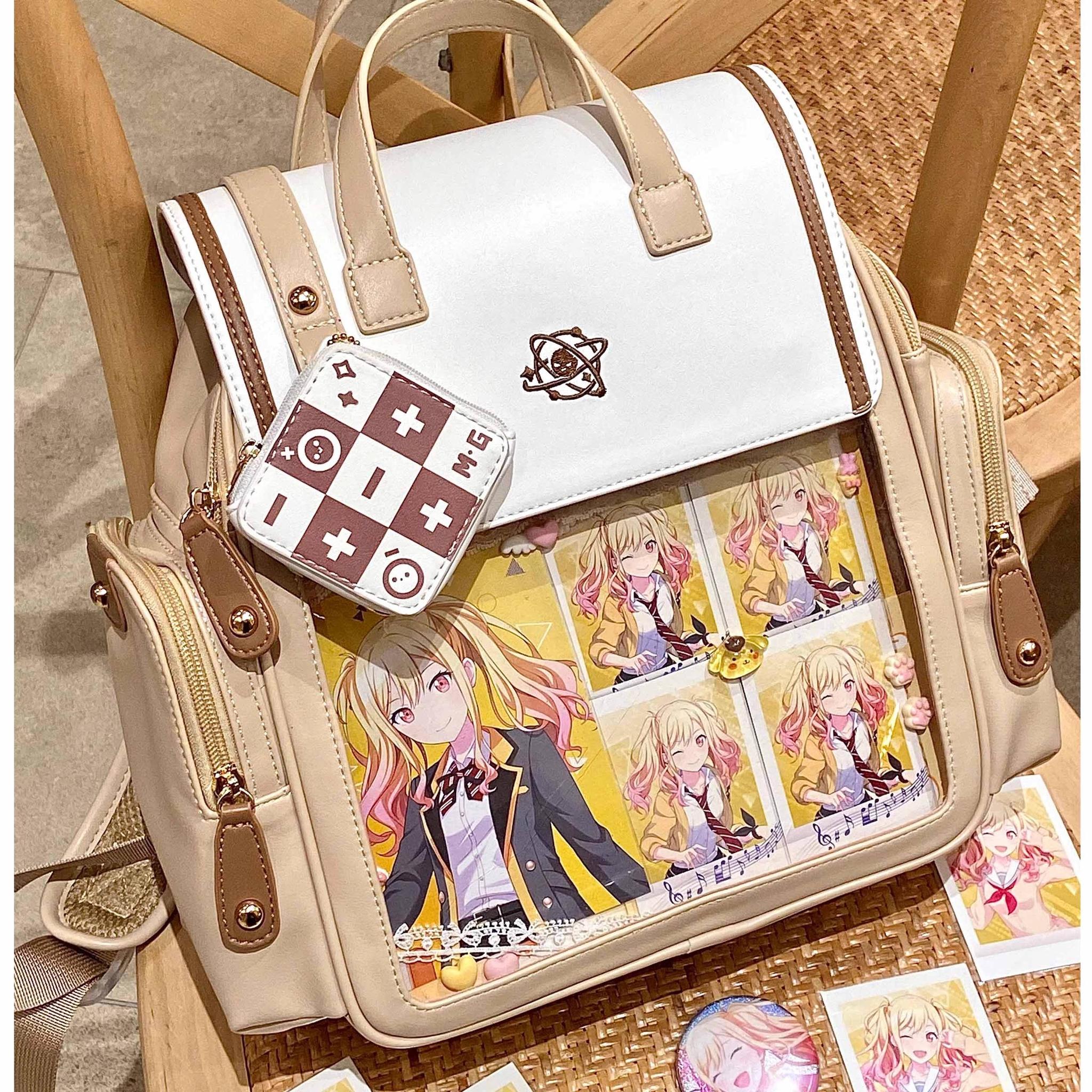 Kawaii Lolita Large-Capacity Ita Backpack with Mini Pocket and Grid Board - image 2