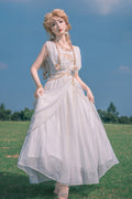 Ragnarok Sweet Elegant Lolita JSK Dress and Accessory Set in White - image 1