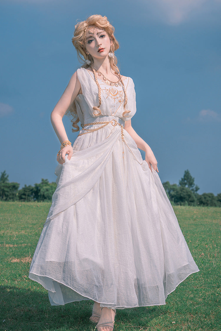 Ragnarok Sweet Elegant Lolita JSK Dress and Accessory Set in White - image 1