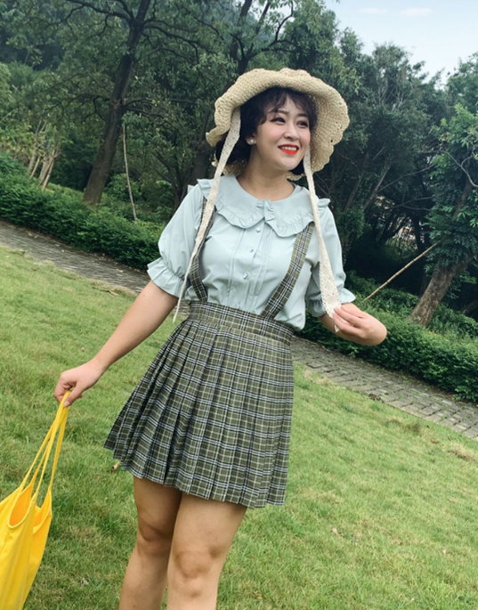 Plus Size Lolita Blouse, Oversized Short Sleeve Shirt - image 10