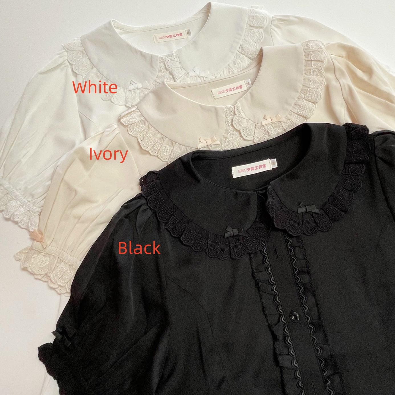 Sweet Short Sleeve Chiffon Lolita Blouse - image 2