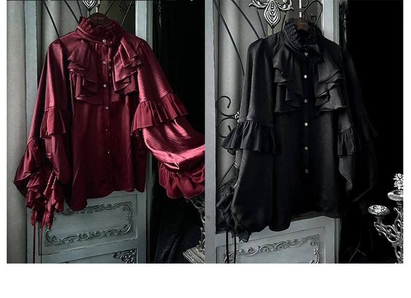 Dragon Bone Cemetery - Gothic Lolita Long Sleeve Blouse - image 38