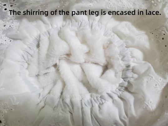 Winter Coral Fleece Lolita Bloomers with Lace Trim - image 7