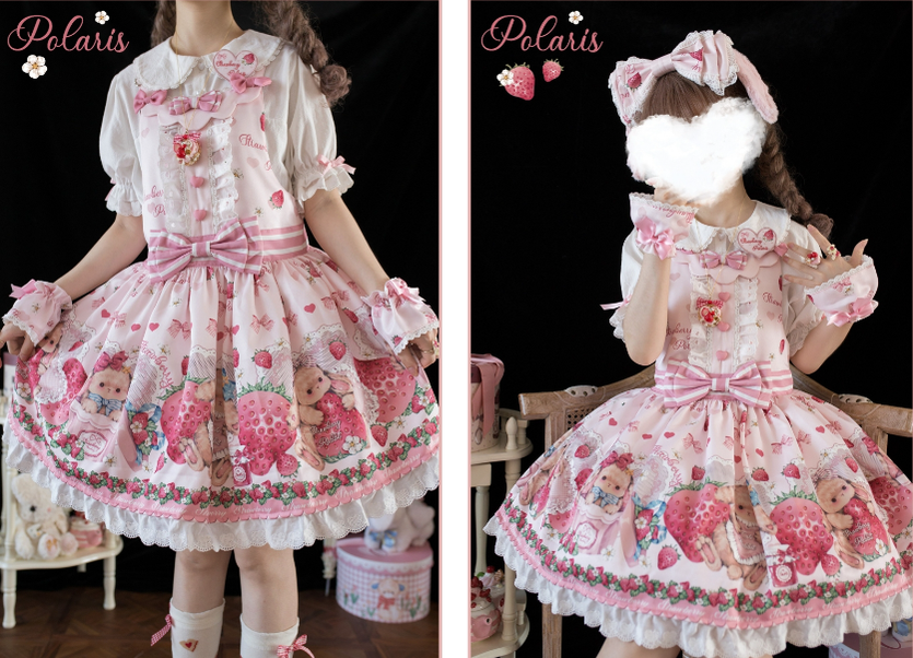 Rabbit Berry Gift Box - Sweet Lolita Salopette and Dress Set - image 47