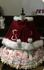 Sweet Lolita Cape, Bunny Ear Hood & Bows - image 7