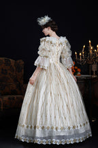 Champagne Palace Classic Victorian Lolita Puff-Sleeve Dress - image 3