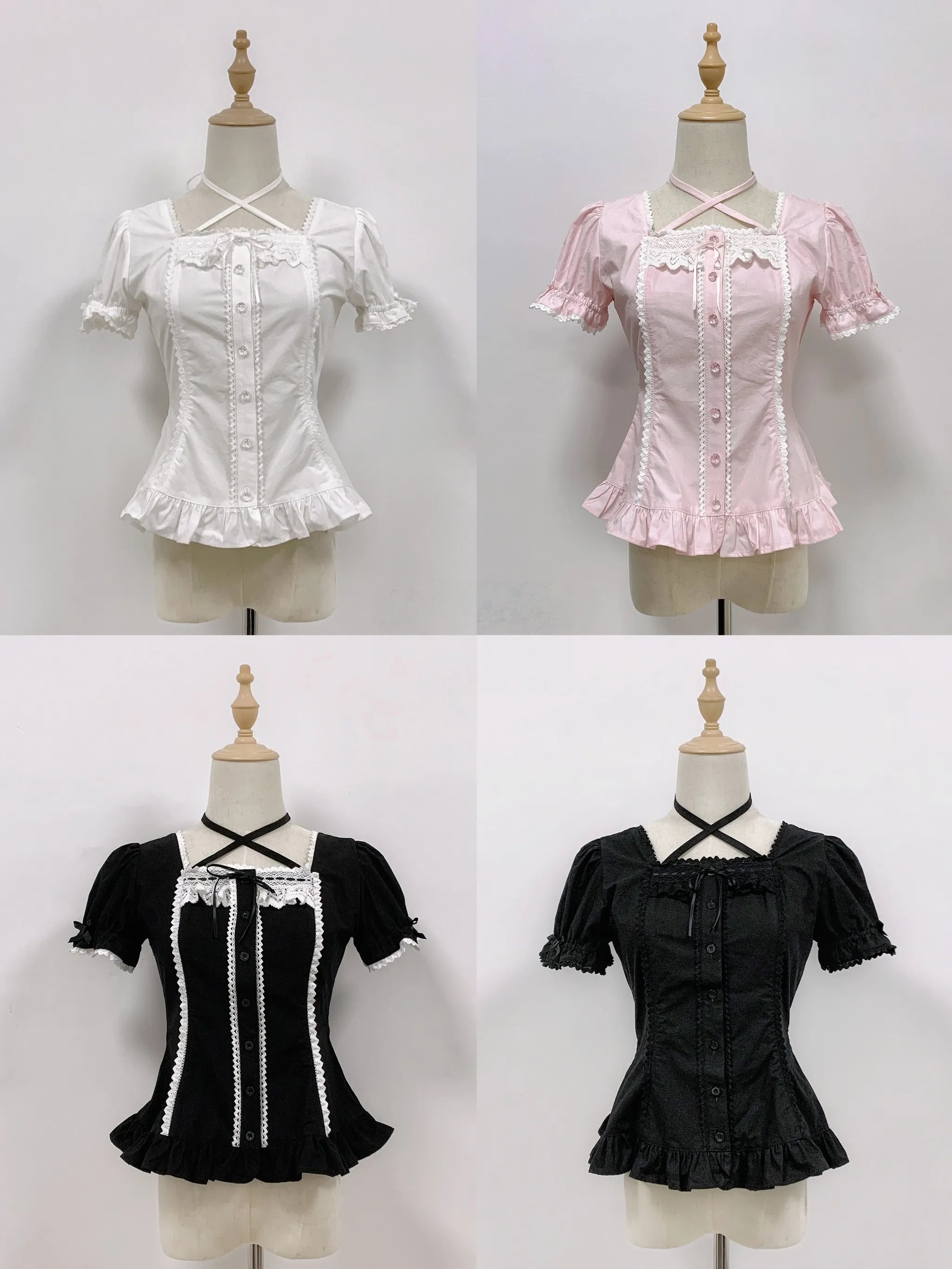 Haruhime Momoko - Cotton Old School Lolita Blouse Collection - image 9