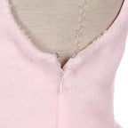 Pink Bunny Ears Hooded Plush Overalls Sweet Lolita Dress - image 7