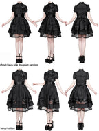 Ghost Orchid - Gothic Lolita OP Dress, Embroidered Cross - image 14