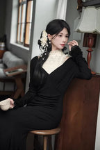 Secret Crush - Long Sleeves Gothic Lolita Fishtail Dress & Top Options - image 5