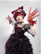 Shisan District - Wedding Lolita OP Suit with Angel Demon Wings - image 12