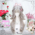 Moon Sinking - Elegant Lolita Long Curly Greige Wig - image 2