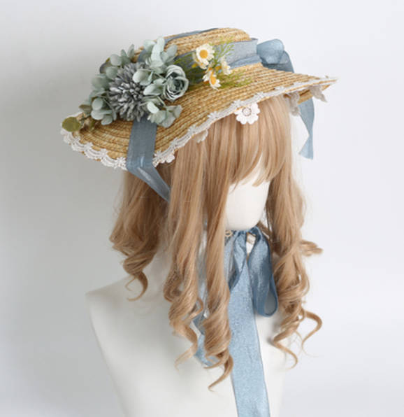 Xiaogui Flower Bow Lace Lolita Sunhat - image 18