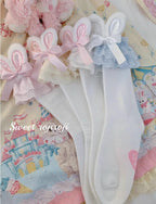 Cotton Lolita Bunny Ear Socks Summer Bow Short Socks - image 10