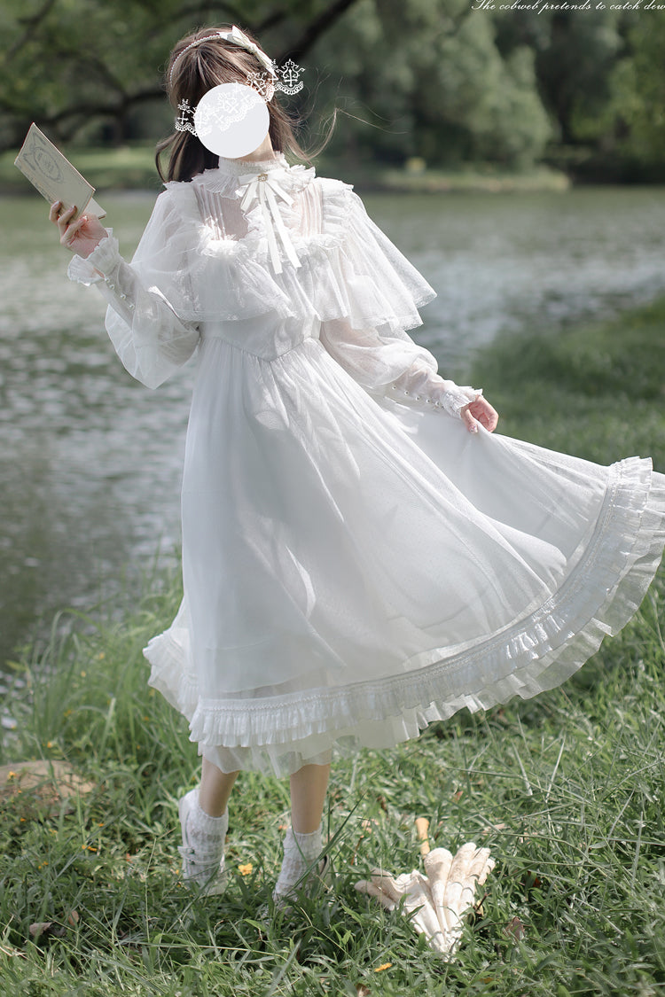 Enchanted Daydream - Elegant Lolita OP Dress in White - image 1