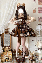 Caramel Cocoa Double-Layered Sweet Lolita JSK Dress - image 7