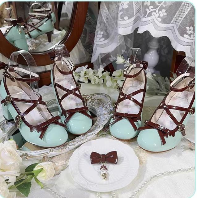 Lady Tea Party - Elegant Lolita Heel Shoes - Macaron Color - image 18