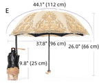 Foldable Lolita Parasol, Floral and Embroidery Detail - image 12