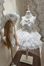 White Pearl Ballet Sweet Lolita JSK Dress - image 4
