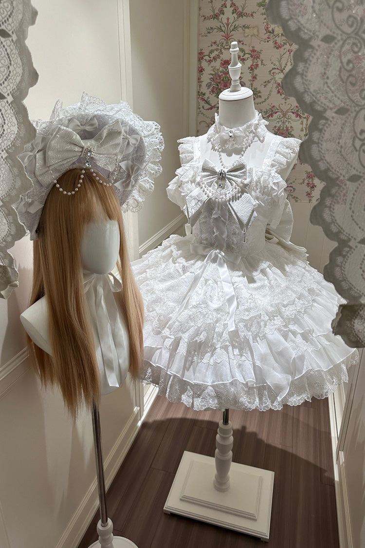 White Pearl Ballet Sweet Lolita JSK Dress - image 4
