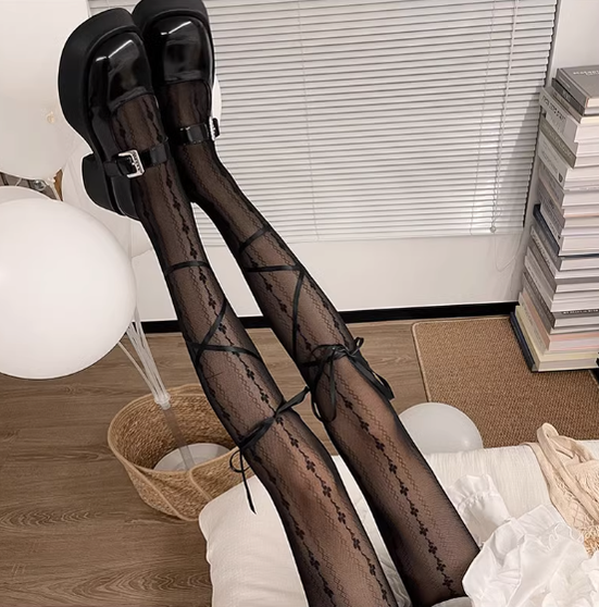 Sweet Strappy Thin Lolita Tights - image 8