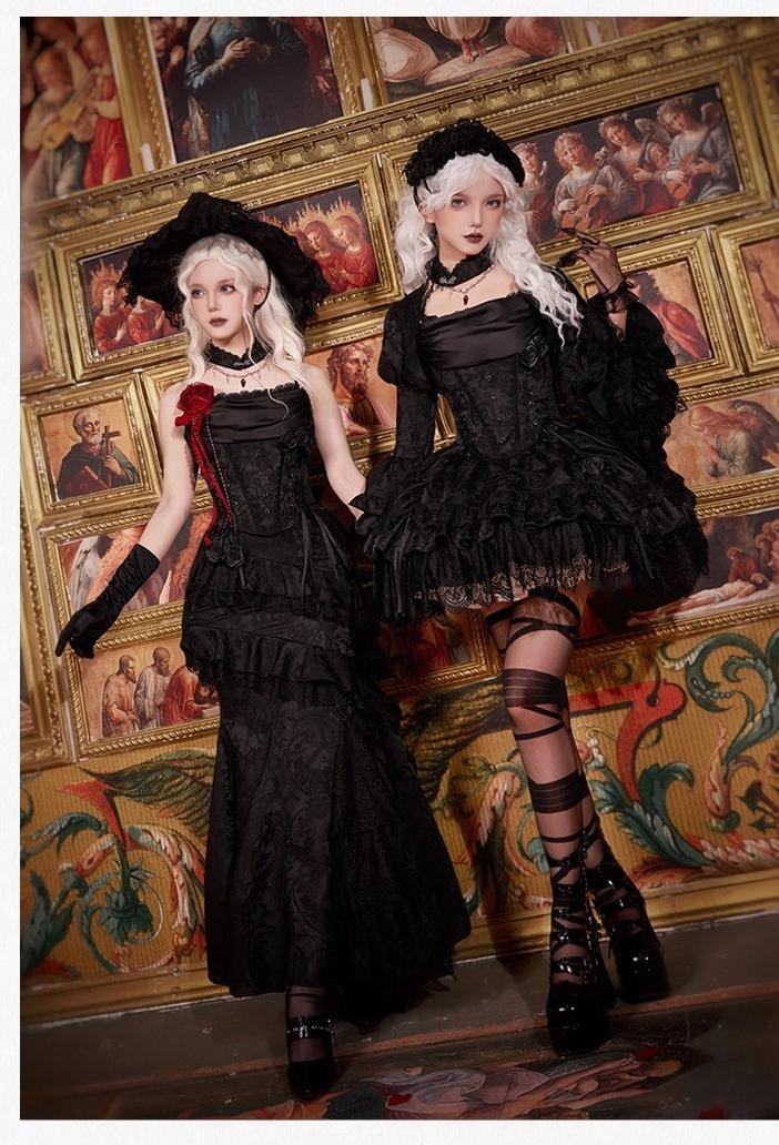 Twilight Witch-Inspired Black Gothic Lolita Skirt Set - image 50