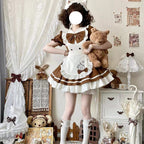 Cat Cafe Maid Sweet Kawaii Lolita OP Dress Plus Size - image 7