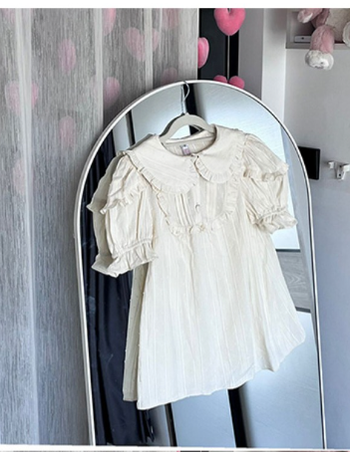 Plus Size Lolita Shirt Solid Color Short Sleeve Blouse - image 11