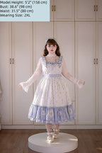 Patchwork Garden 2.0 - Classic Lolita Floral Print JSK Dress, Side Pockets - image 9